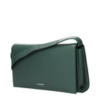 Green Leather Clutch Bag