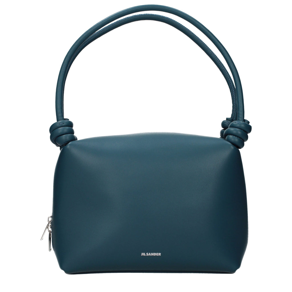 Blue Leather Handbag
