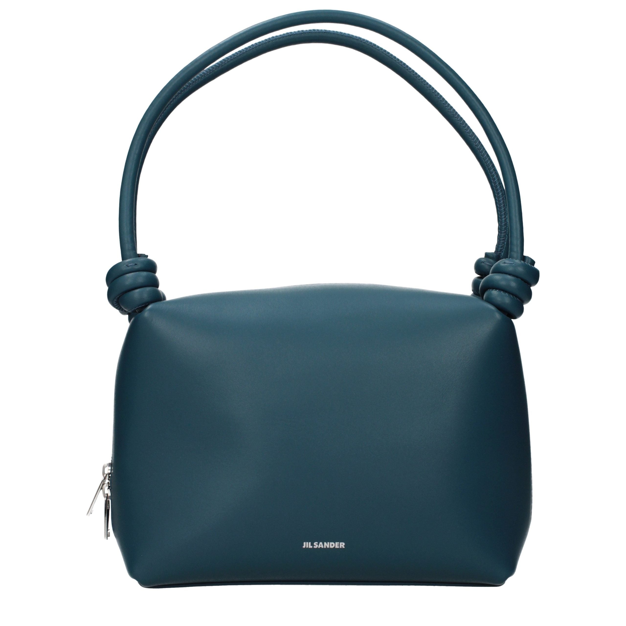Blue Leather Handbag