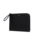 Black Leather Clutch Bag