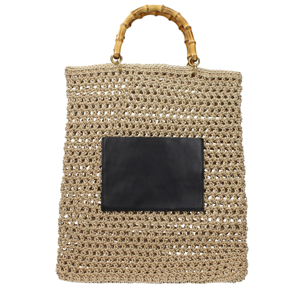 Beige Cotton Handbag
