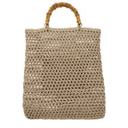 Beige Cotton Handbag