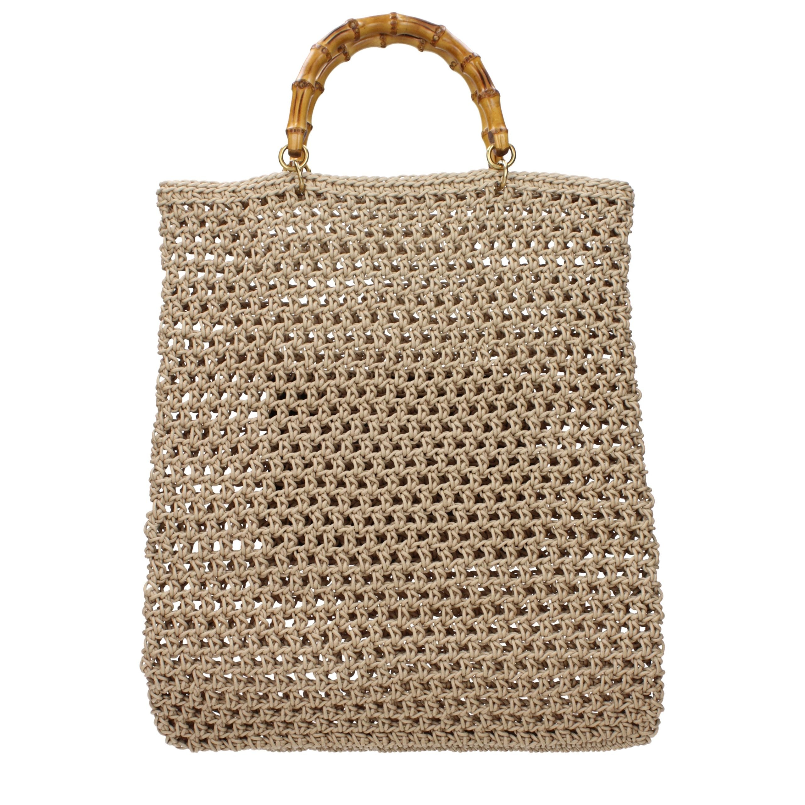 Beige Cotton Handbag