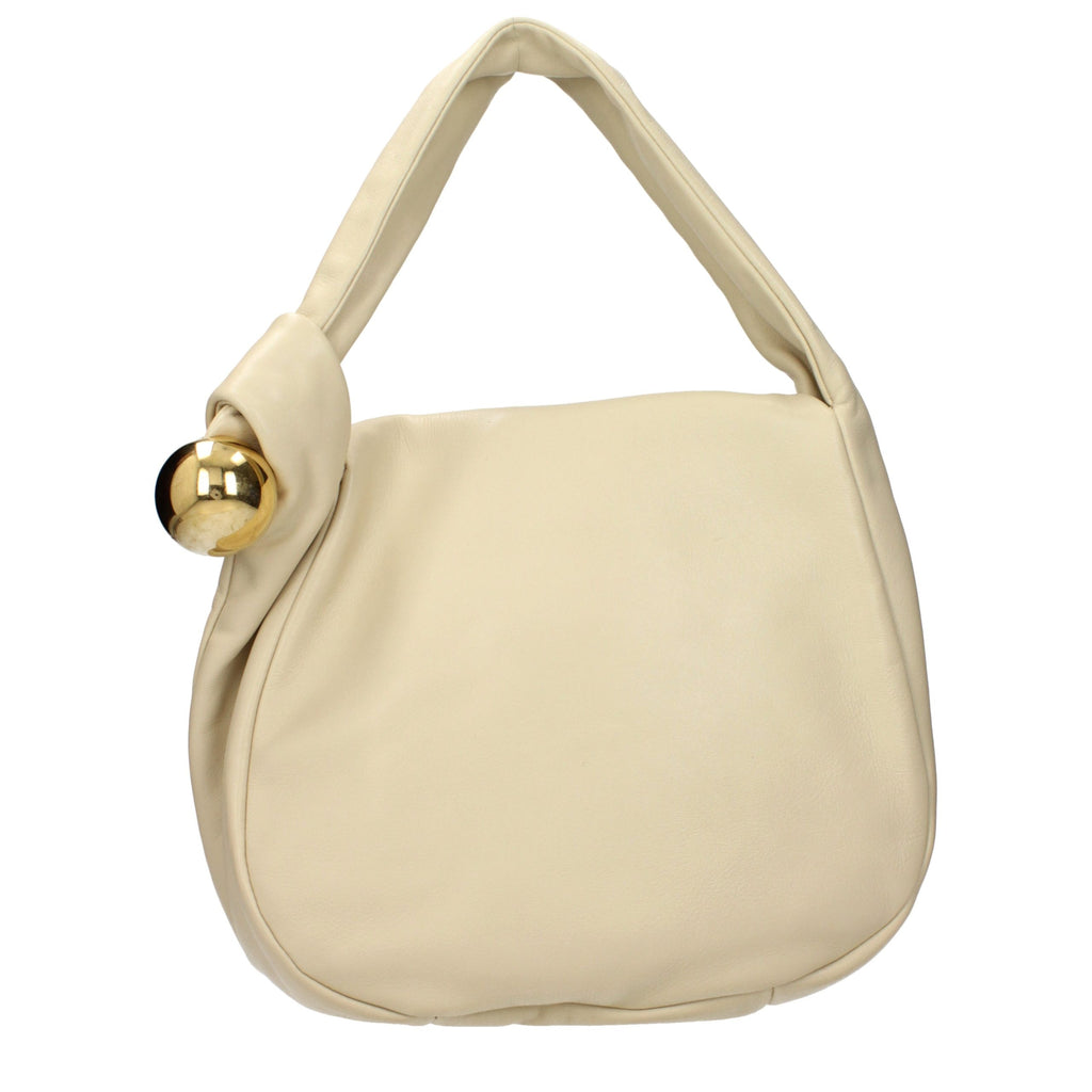 Beige Leather Handbag