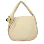 Beige Leather Handbag