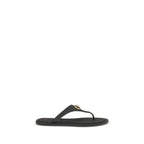 Black Rubber Flip-Flop Sandals