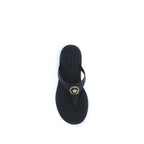 Black Rubber Flip-Flop Sandals