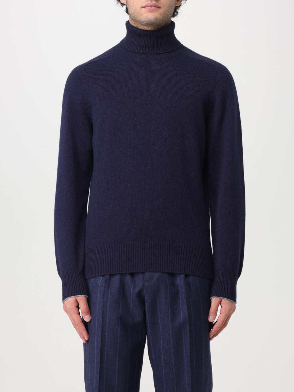 Blue Cashmere Turtleneck