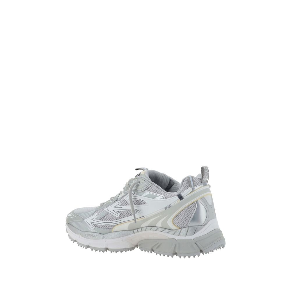 Gray Polyester Athletic Sneakers