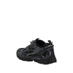 Black Polyester Athletic Sneakers