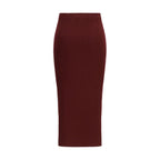 Bordeaux Viscose Midi Skirt