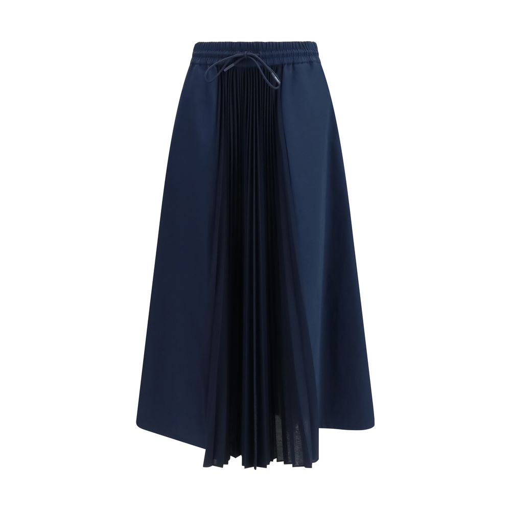 Blue Polyester Skirt