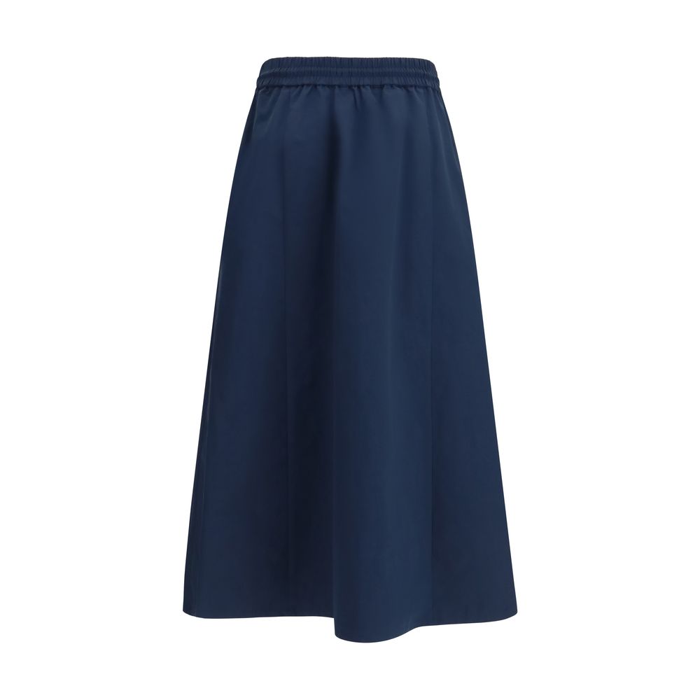 Blue Polyester Skirt