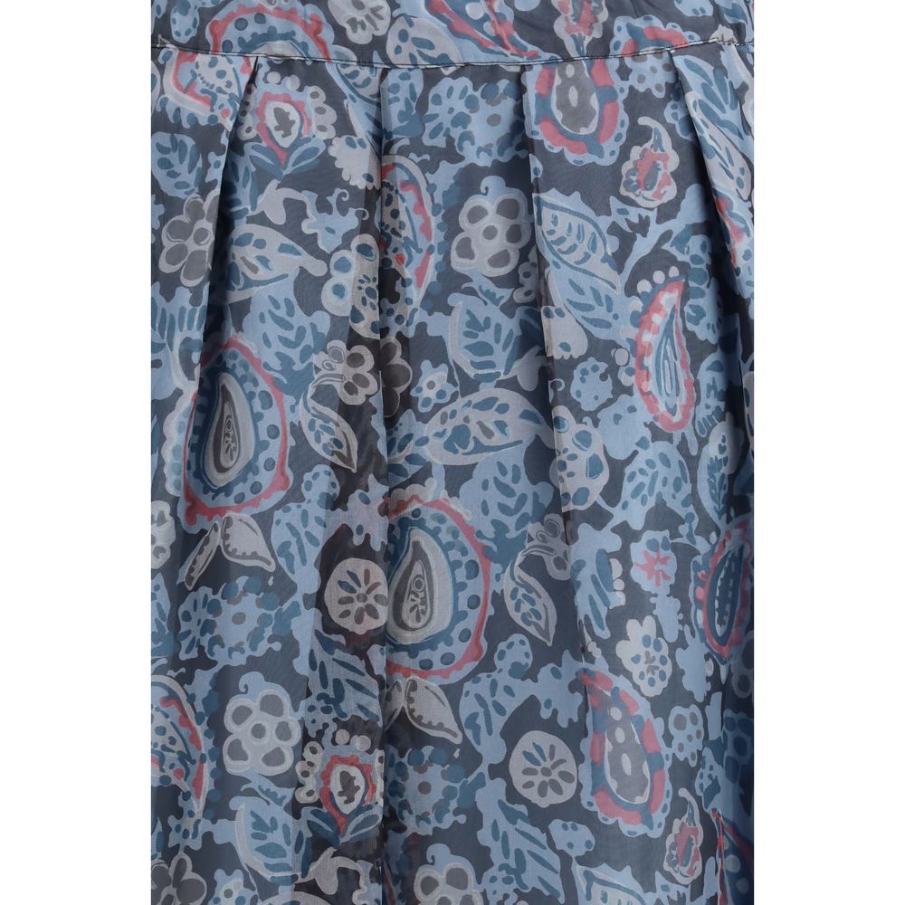 Multicolor Silk Long Skirt