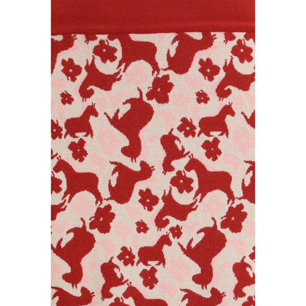 Multicolor Viscose Midi Skirt