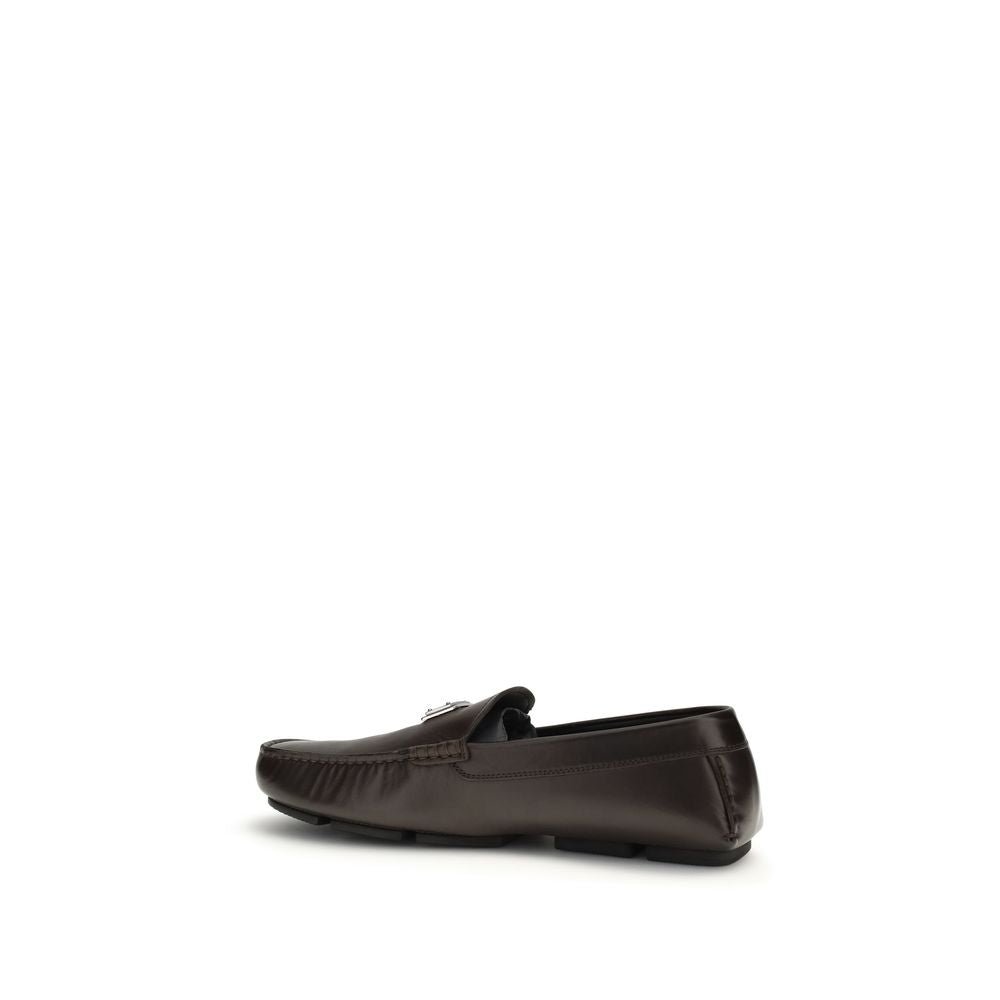 Brown Calf Leather Bos Taurus Slip-On Loafers