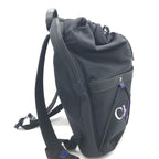 Newave Drawstring Nylon Backpack In Black