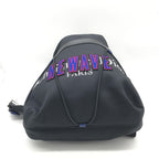 Newave Drawstring Nylon Backpack In Black