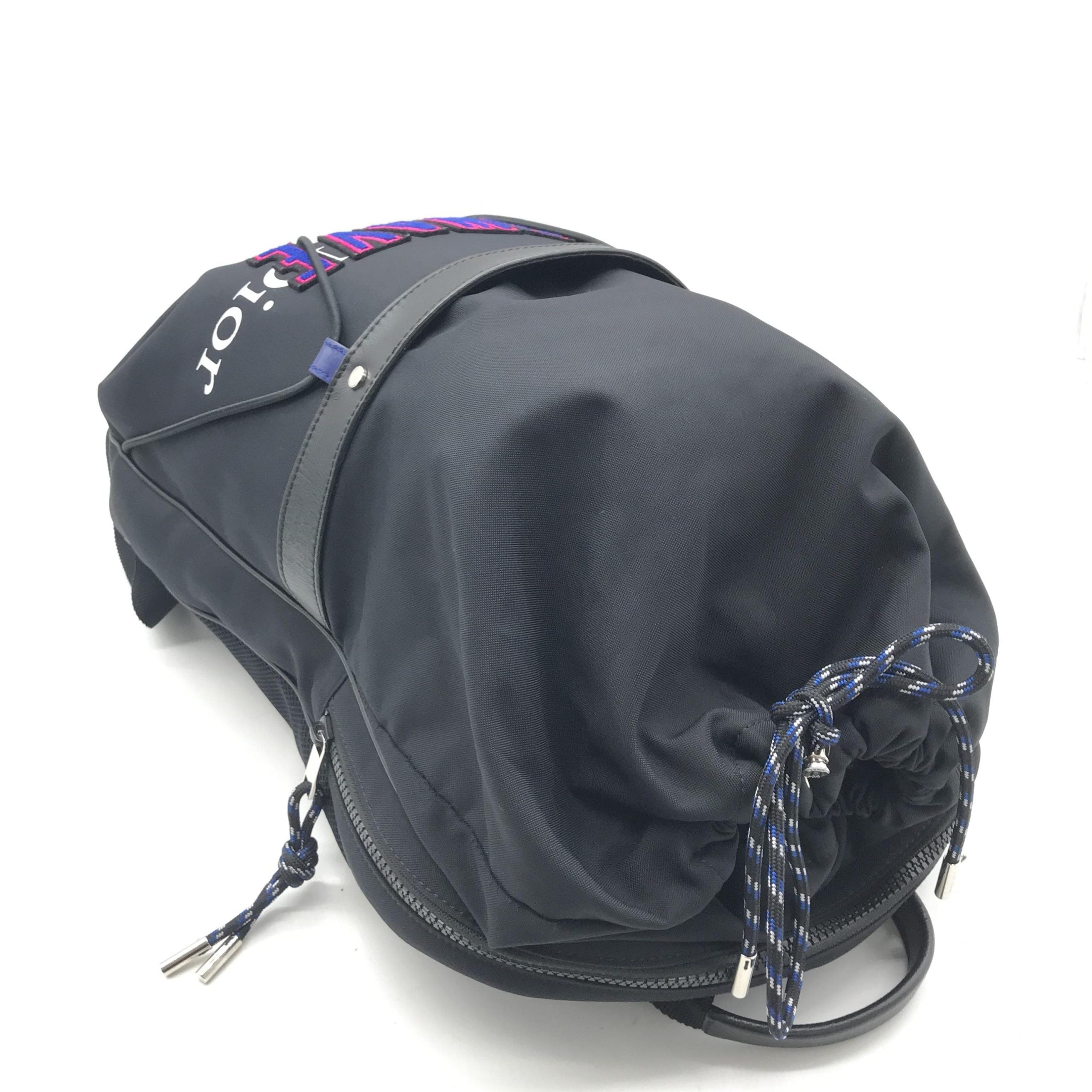 Newave Drawstring Nylon Backpack In Black