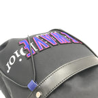 Newave Drawstring Nylon Backpack In Black