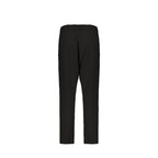 Black Elastane Casual Pants