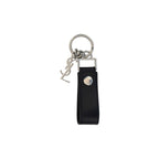 Black Calf Leather Bos Taurus Keychain