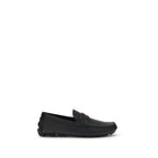 Black Calf Leather Bos Taurus Slip-On Loafers
