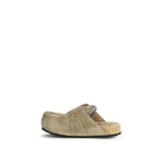Beige Calf Leather Bos Taurus Mules