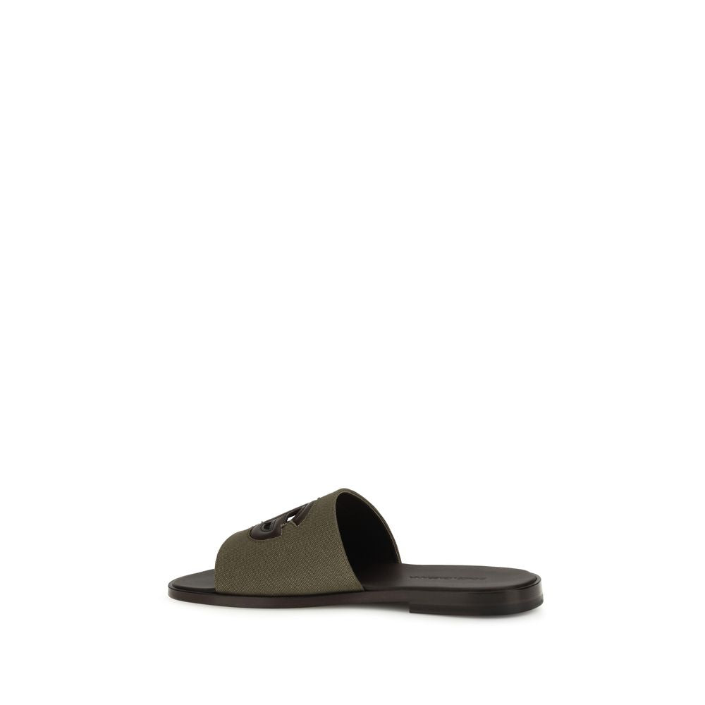 Bicolor Cotton Sandals