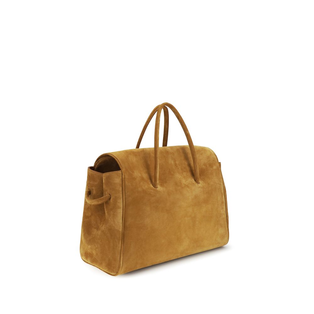 Beige Calf Leather Bos Taurus Handbag