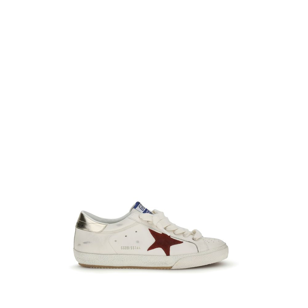 White Calf Leather Bos Taurus Low Top Sneakers