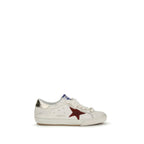 White Calf Leather Bos Taurus Low Top Sneakers