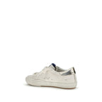 White Calf Leather Bos Taurus Low Top Sneakers