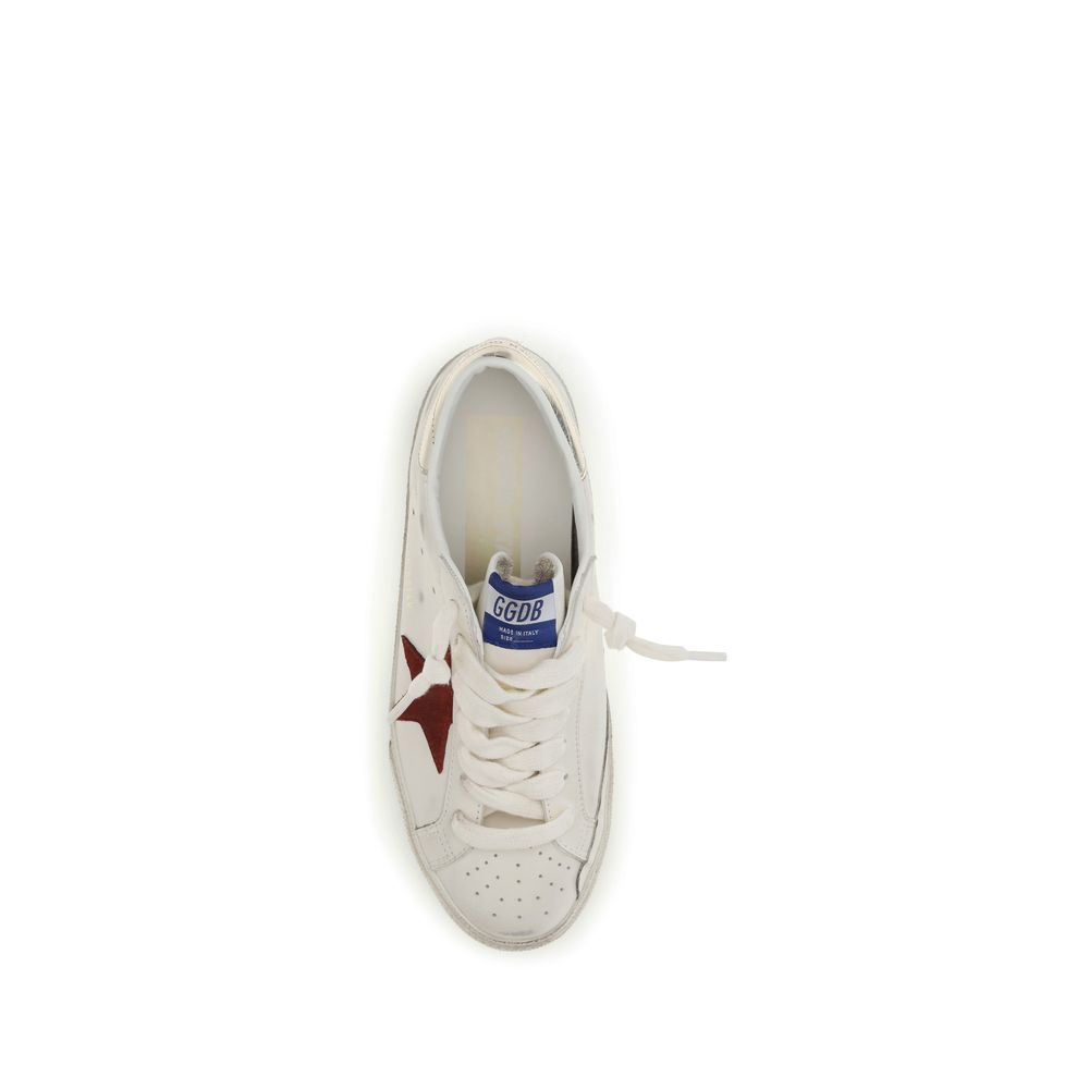 White Calf Leather Bos Taurus Low Top Sneakers
