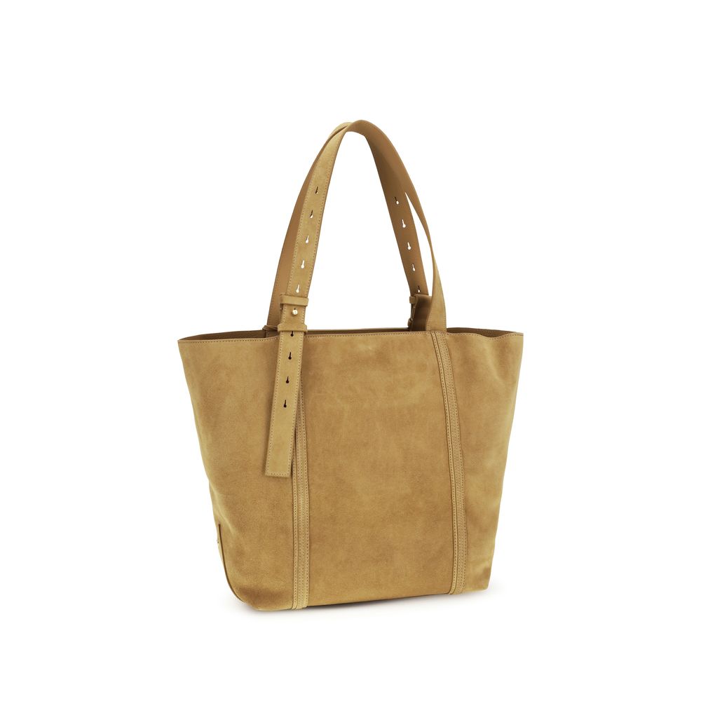 Beige Calf Leather Bos Taurus Shoulder Bag