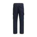 Blue Cotton Cargo Pants