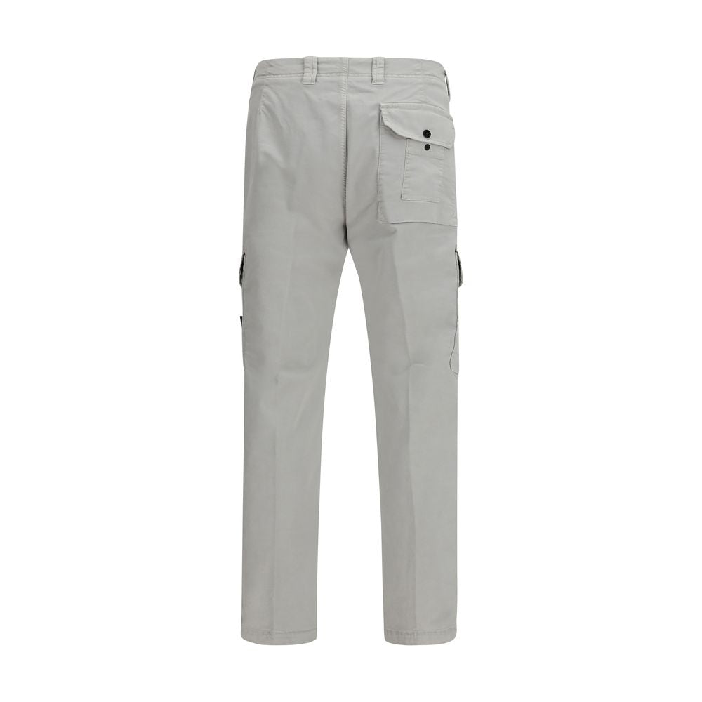 Gray Cotton Cargo Pants
