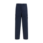 Blue Cotton Cargo Pants