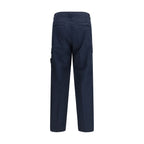 Blue Cotton Cargo Pants