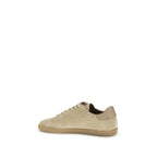 Beige Calf Leather Bos Taurus Low Top Sneakers
