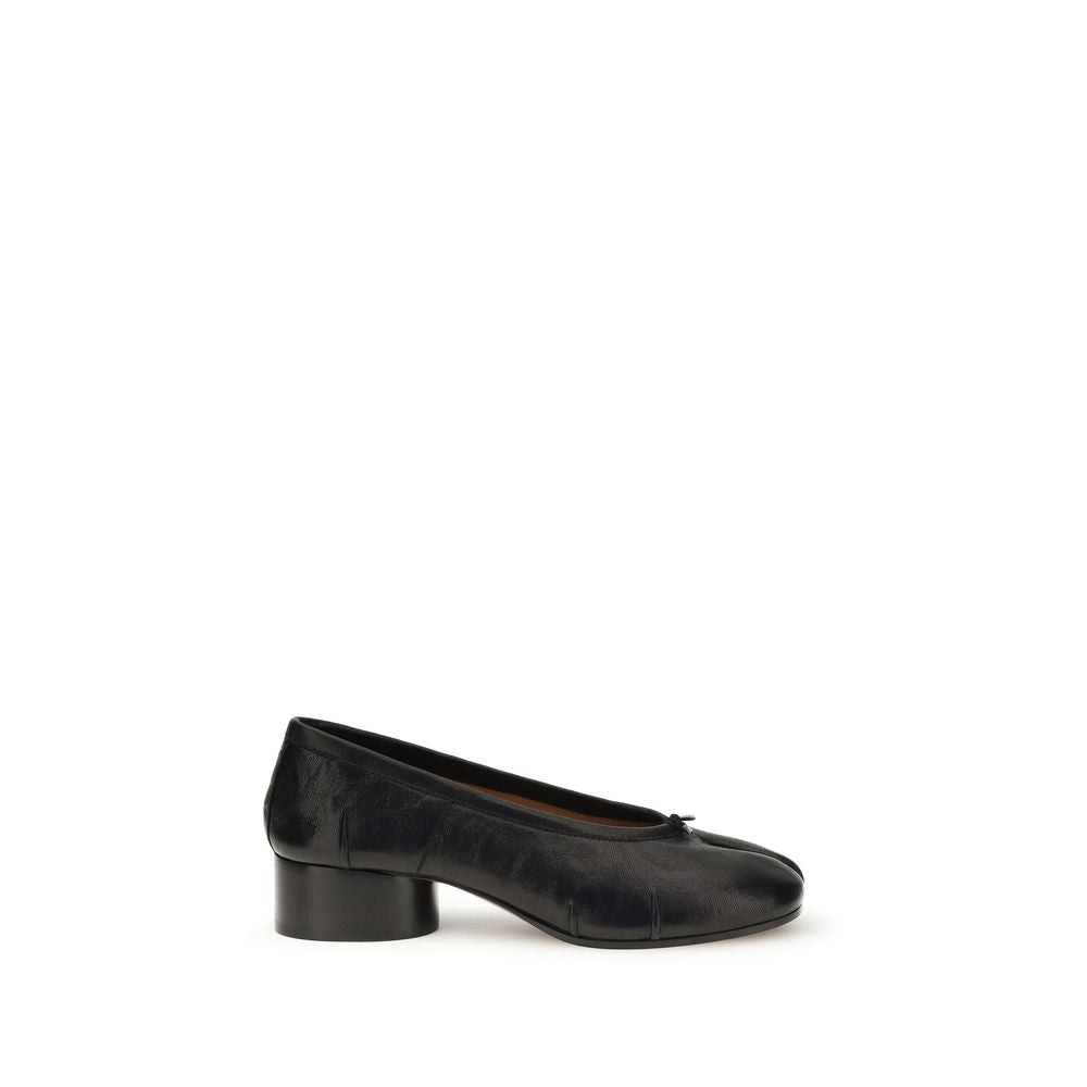 Black Calf Leather Bos Taurus Ballet Flats