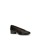 Black Calf Leather Bos Taurus Ballet Flats
