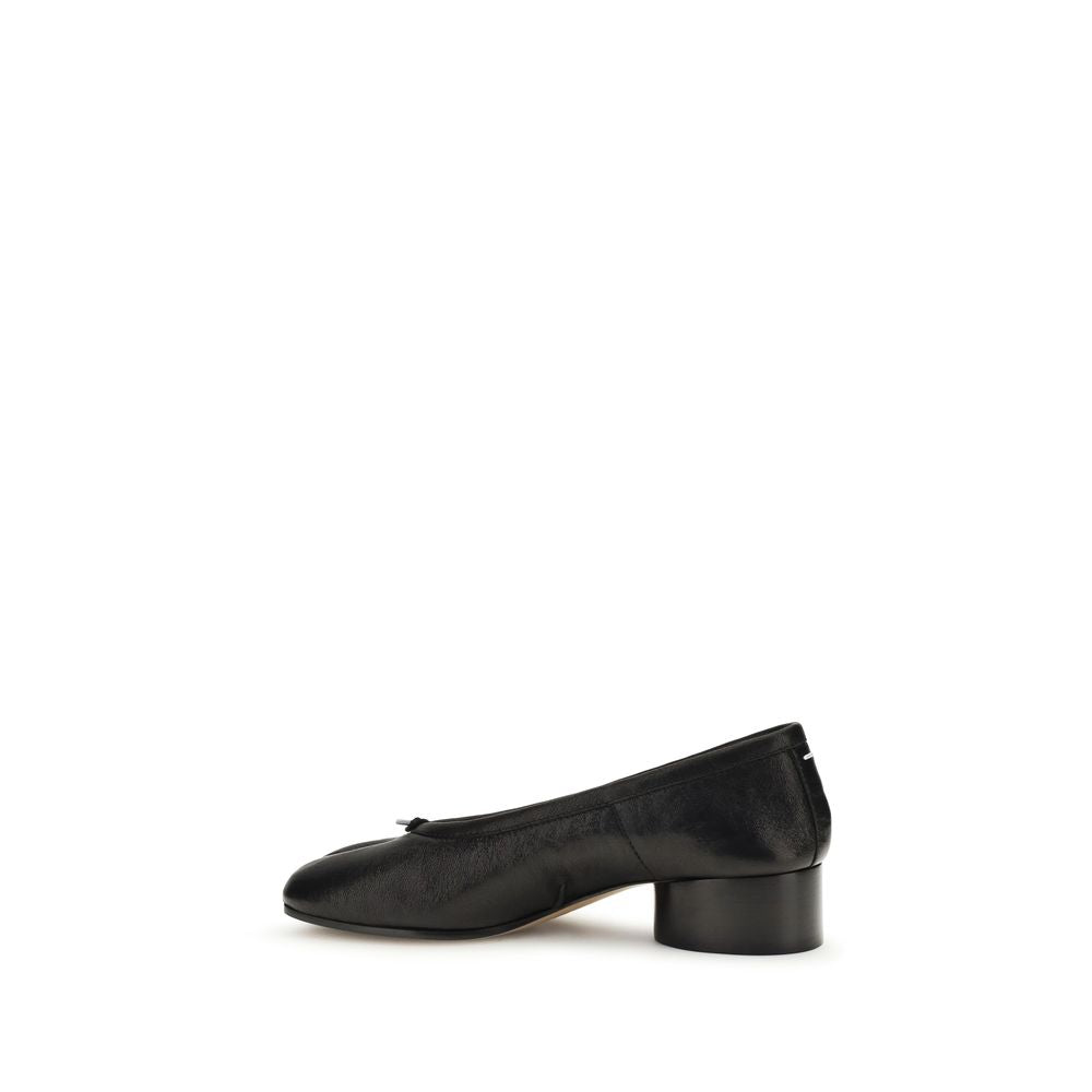 Black Calf Leather Bos Taurus Ballet Flats