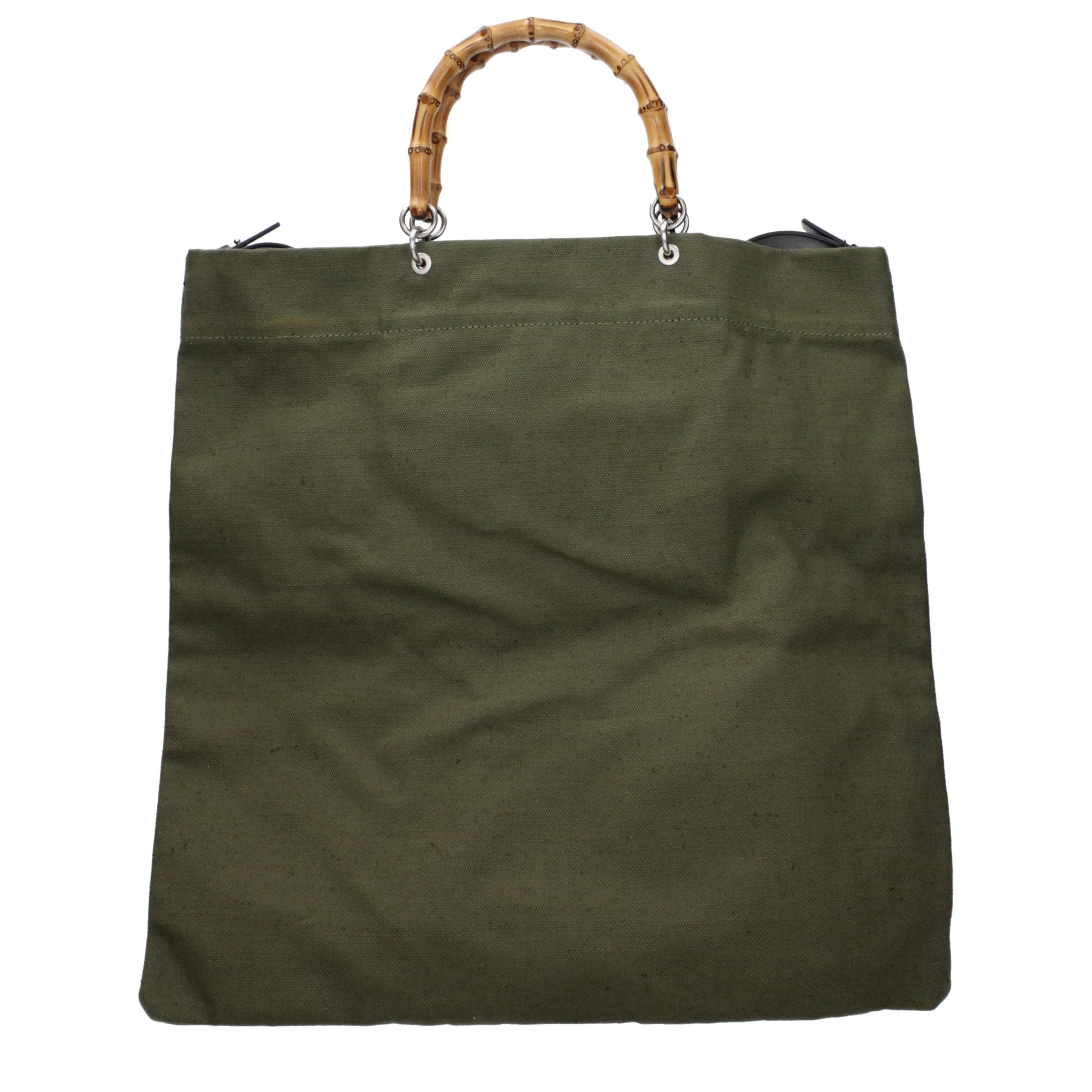 Green Fabric Handbag