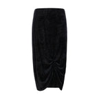Black Viscose Long Skirt