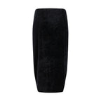 Black Viscose Long Skirt
