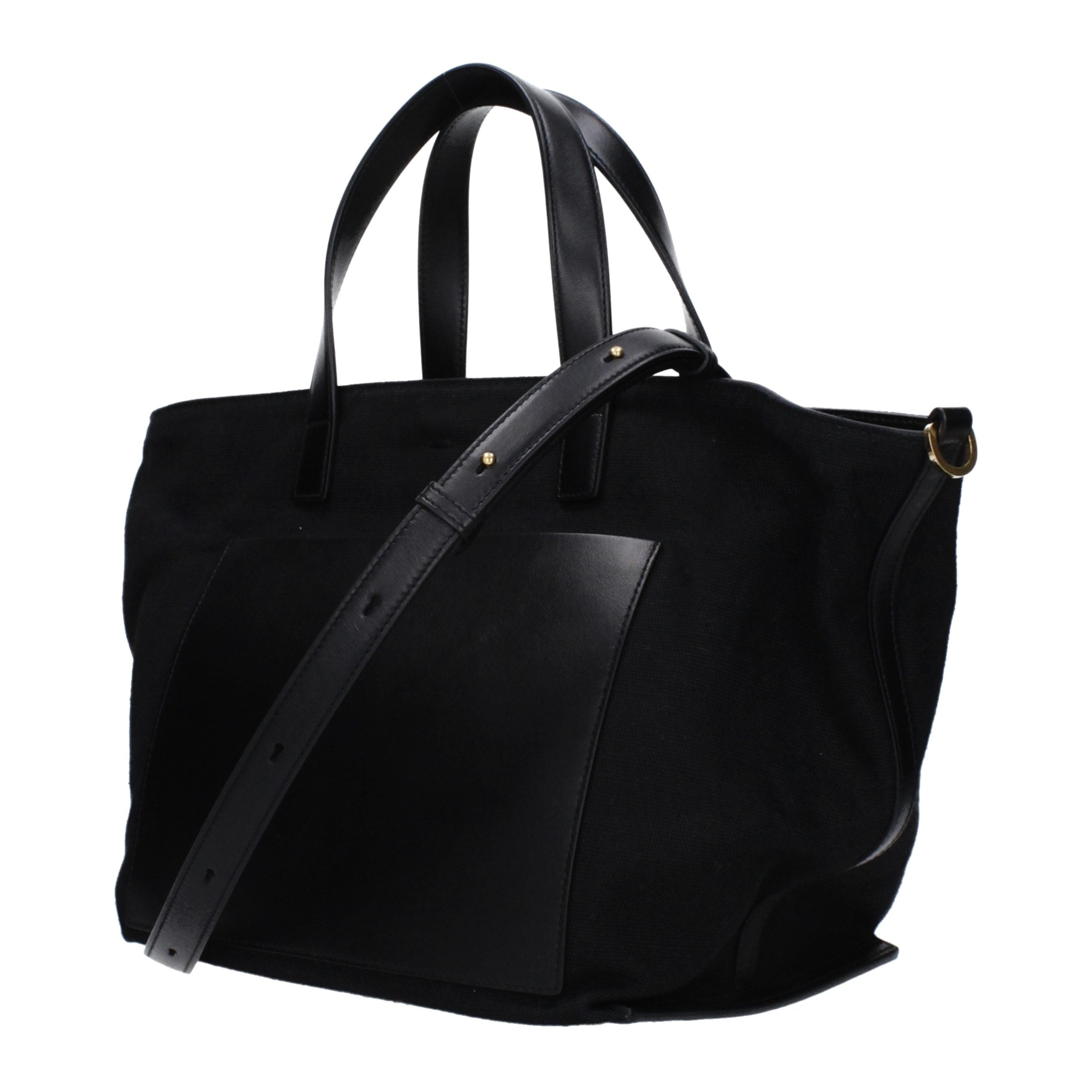 Black Fabric Handbag