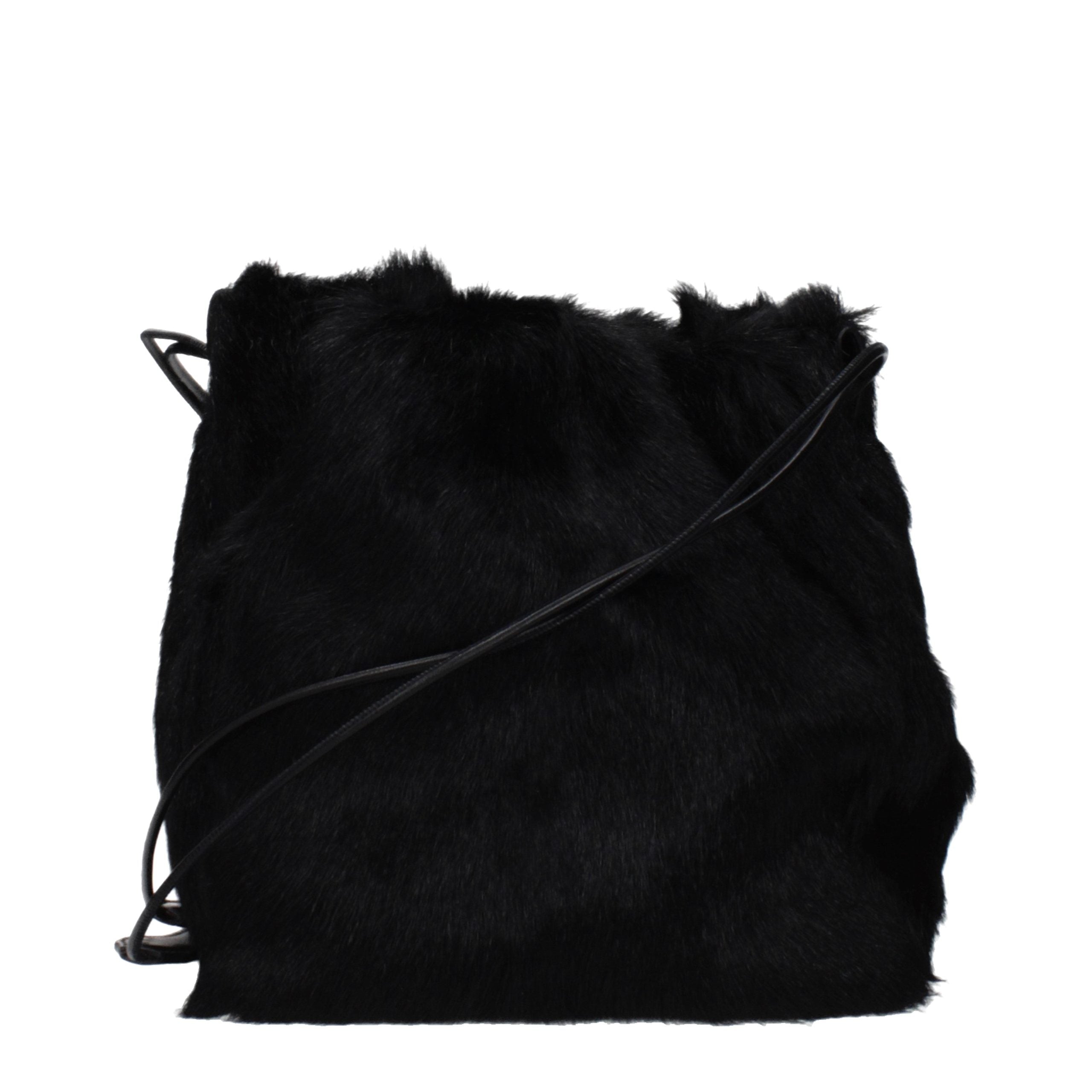 Black Fur Shoulder Bag