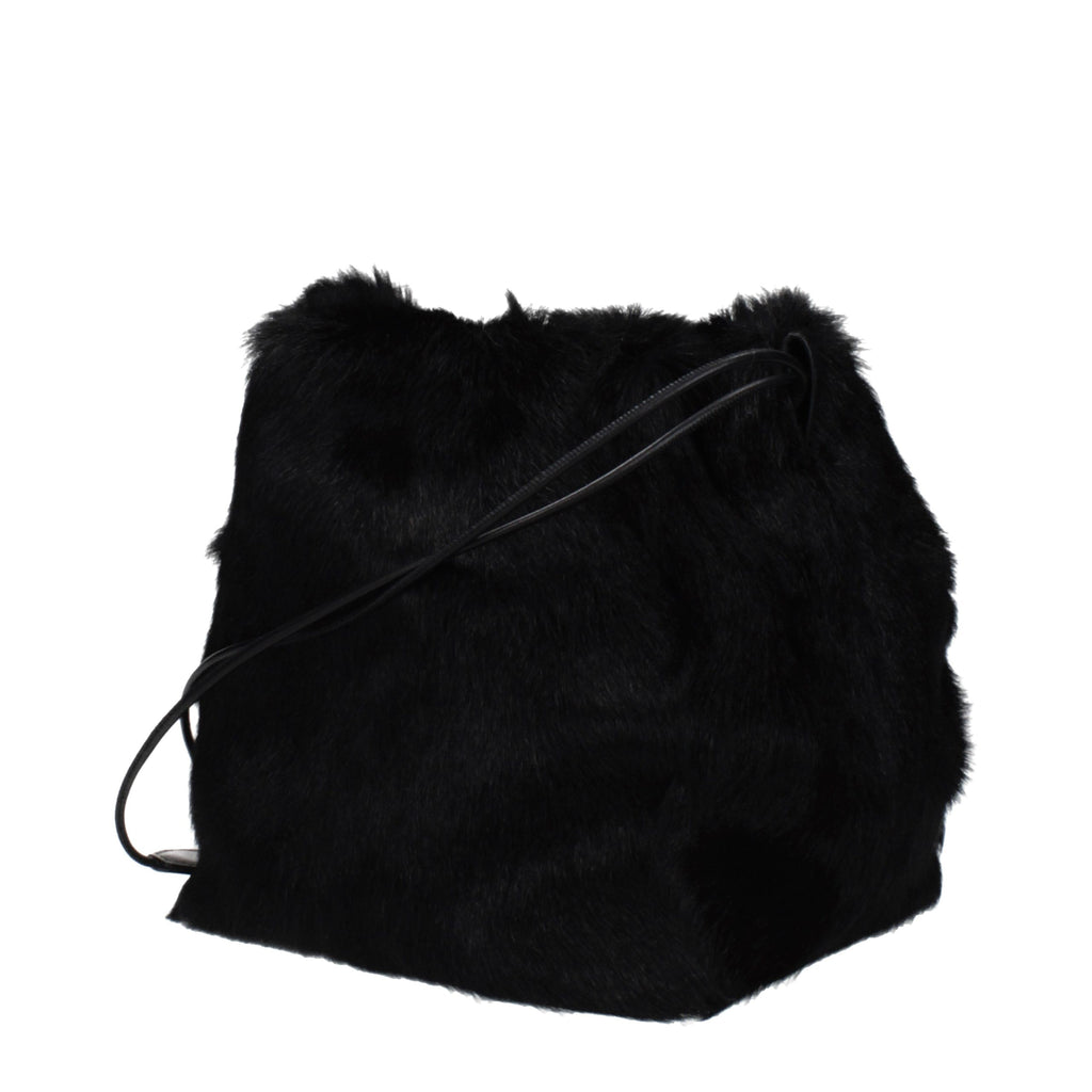 Black Fur Shoulder Bag