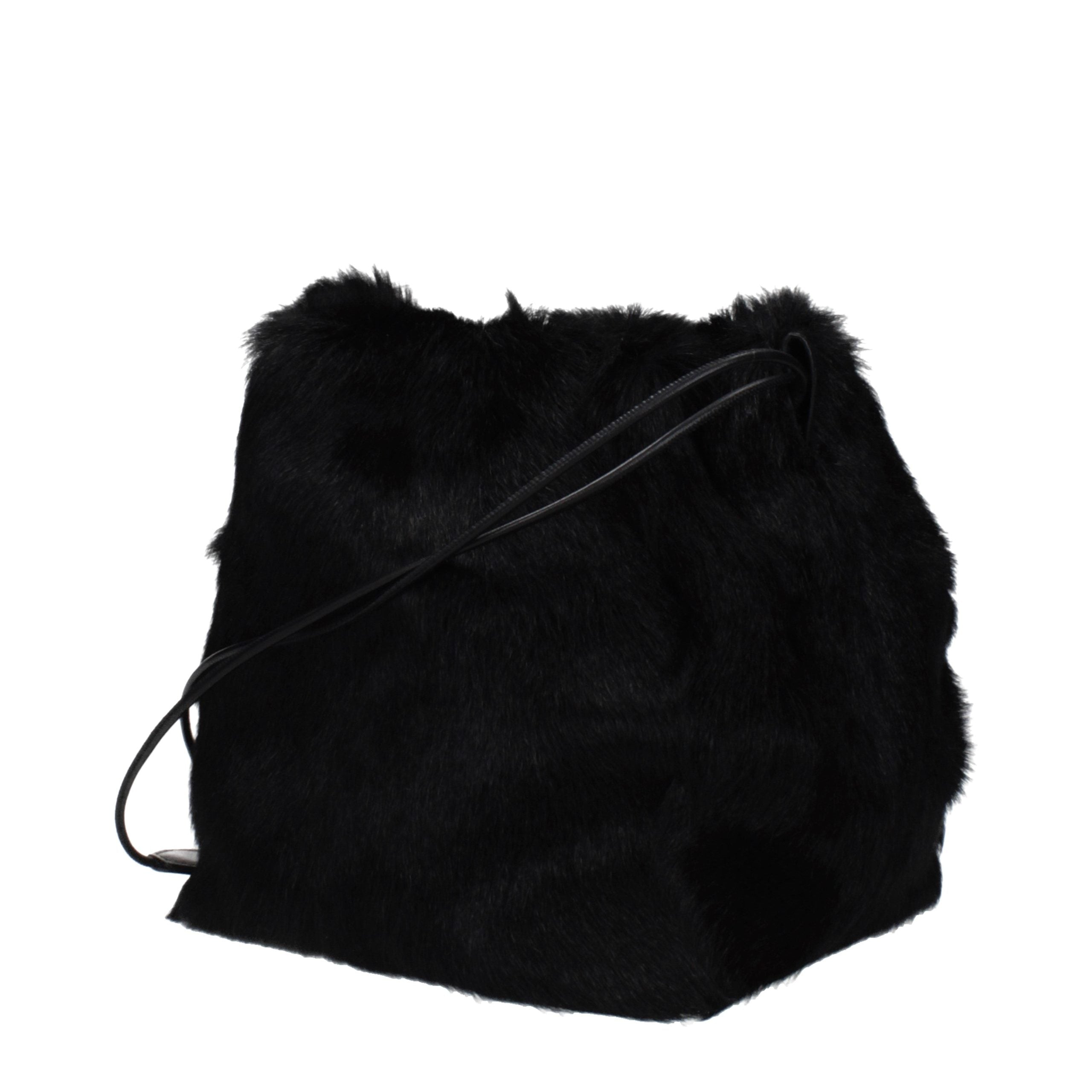 Black Fur Shoulder Bag